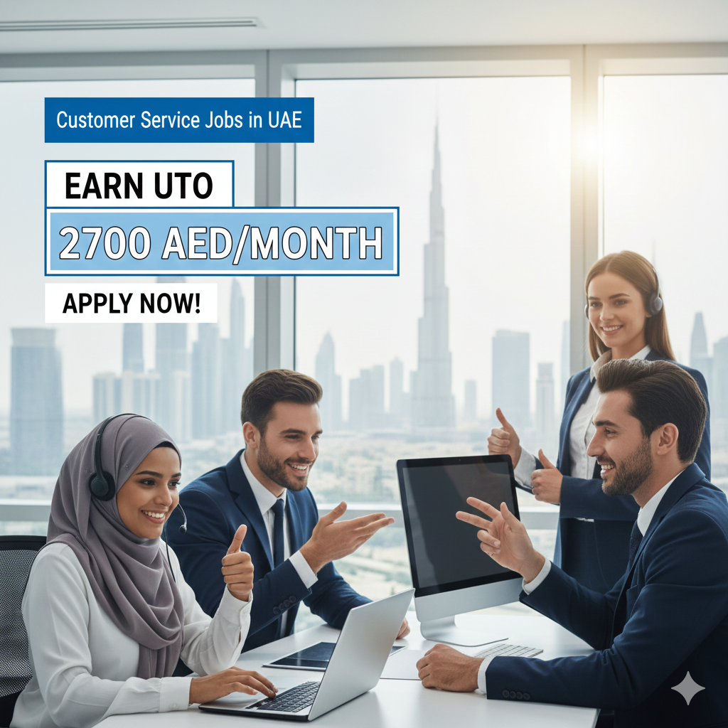 Customer Service Jobs in UAE Earn Up to 2700 aed